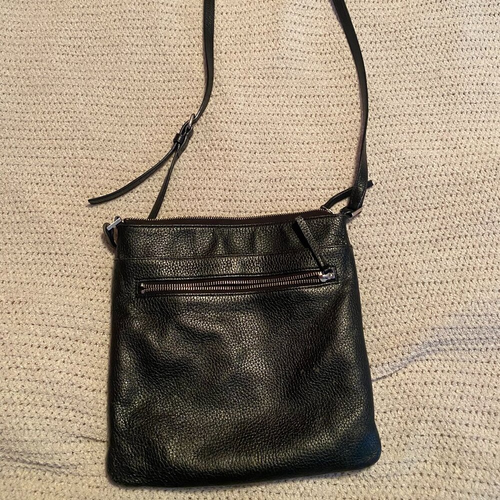 Black Leather Crossbody